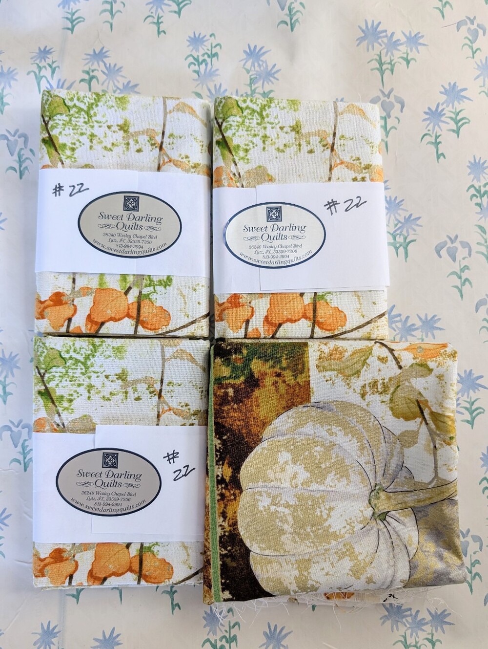 4 Autumn Shimmer Pumpkin Picture Panel 24" Quilting Treasures Cotton Fabric NEW